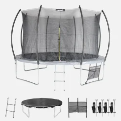 Trampolin 370cm internes Sicherheitsnetz und Komplettkit