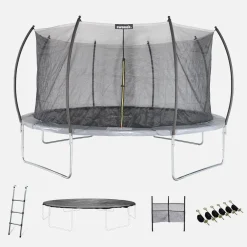 Trampolin 490cm, internes Sicherheitsnetz und Zubehör