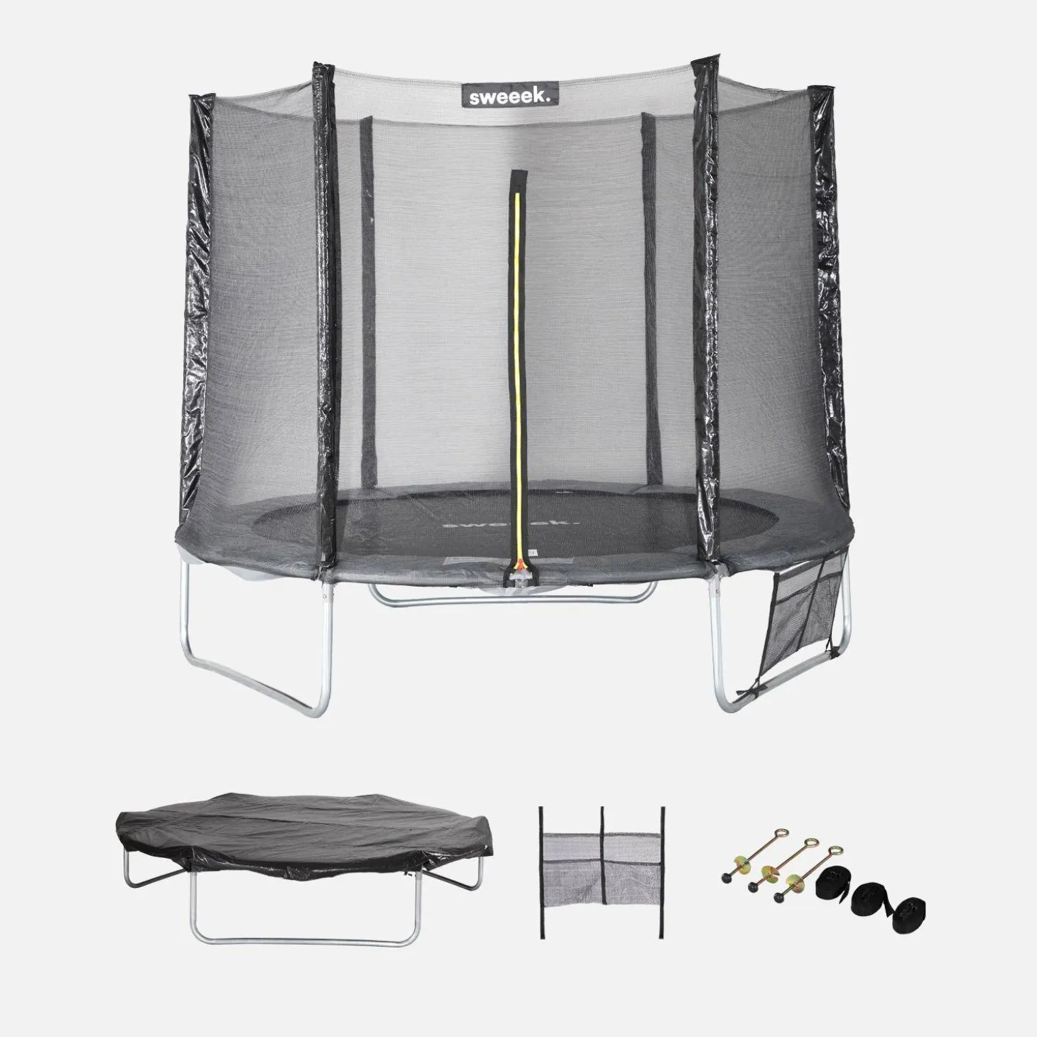 Trampolin 250 cm mit Sicherheitsnetz und Zubehörpaket