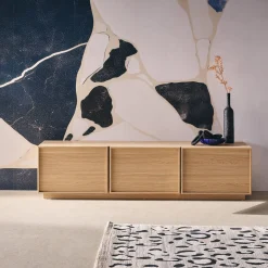TV-Möbel Holzdekor 3 Türen 140 cm