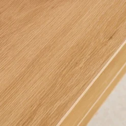 TV Möbel Holzdekor und Rattan-Geflecht 2 Türen 140cm