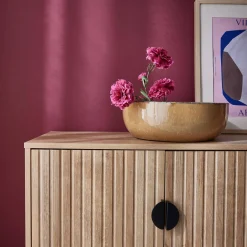 TV-Möbel mit geriffeltem Holzdekor 160 cm