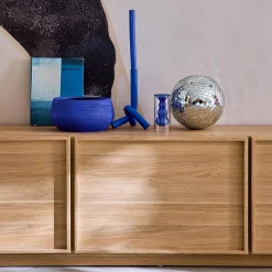 TV-Möbel mit Holzoptik 3 Türen 180 cm