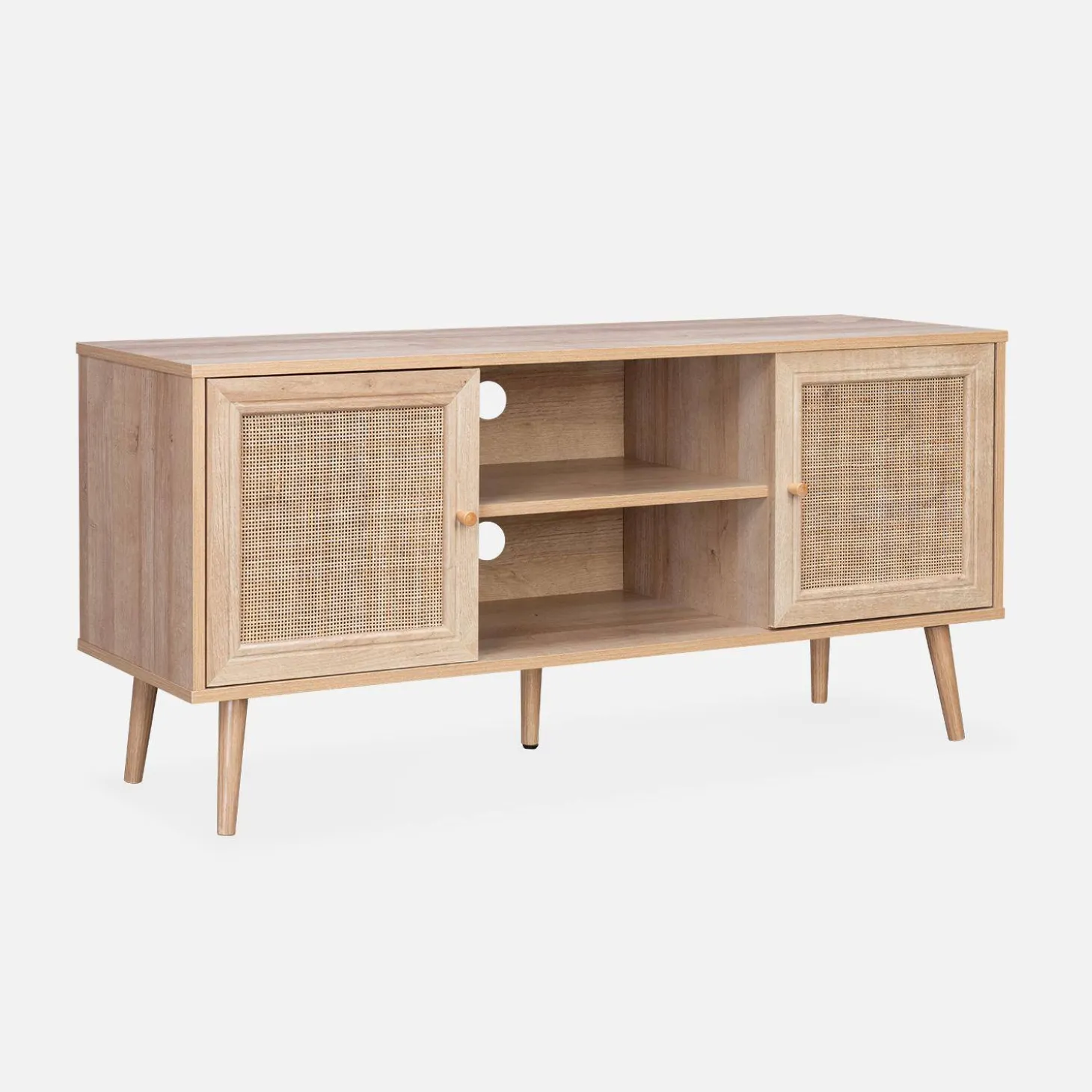 TV-Möbel mit Rattangeflecht 120 x 39 x 56,5 cm