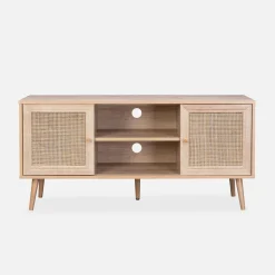 TV-Möbel mit Rattangeflecht 120 x 39 x 56,5 cm