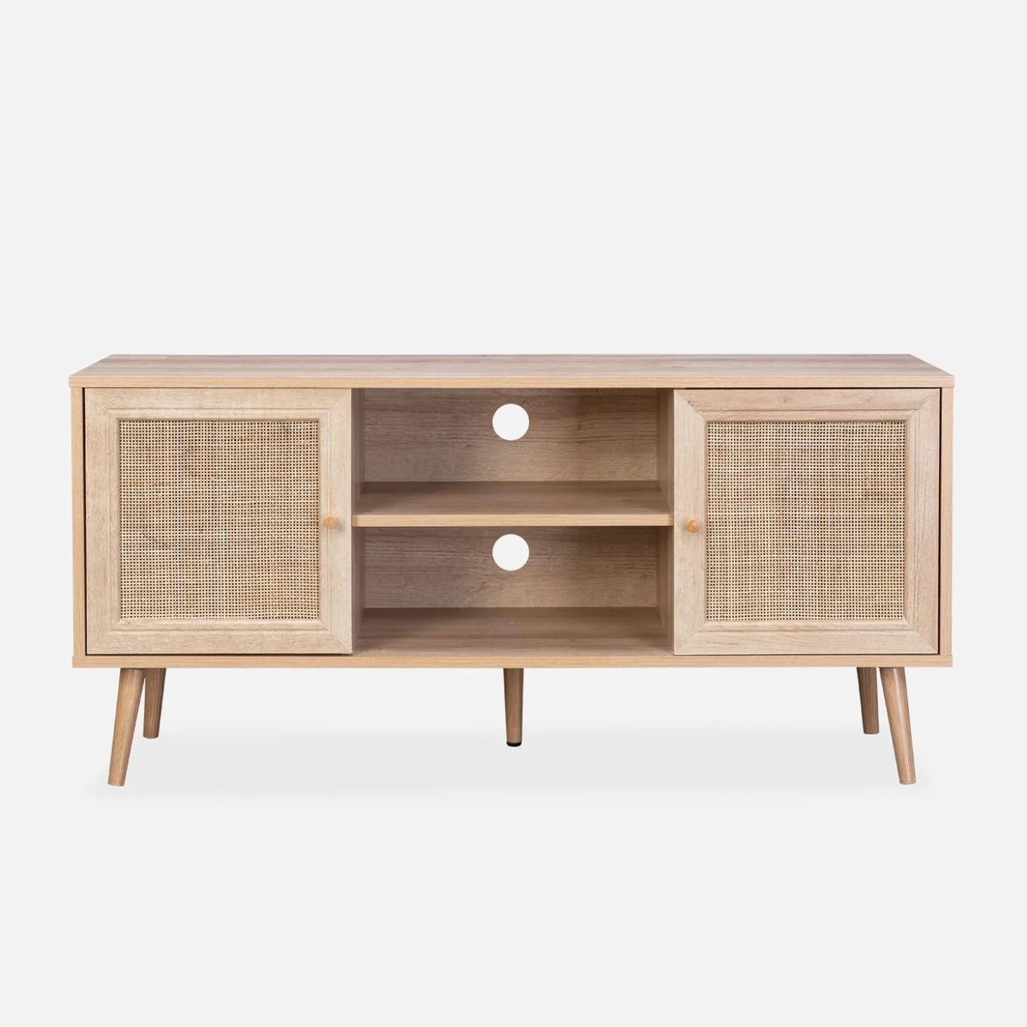 TV-Möbel mit Rattangeflecht 120 x 39 x 56,5 cm