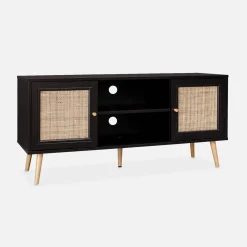 TV-Möbel mit Rattangeflecht 120 x 39 x 56,5 cm