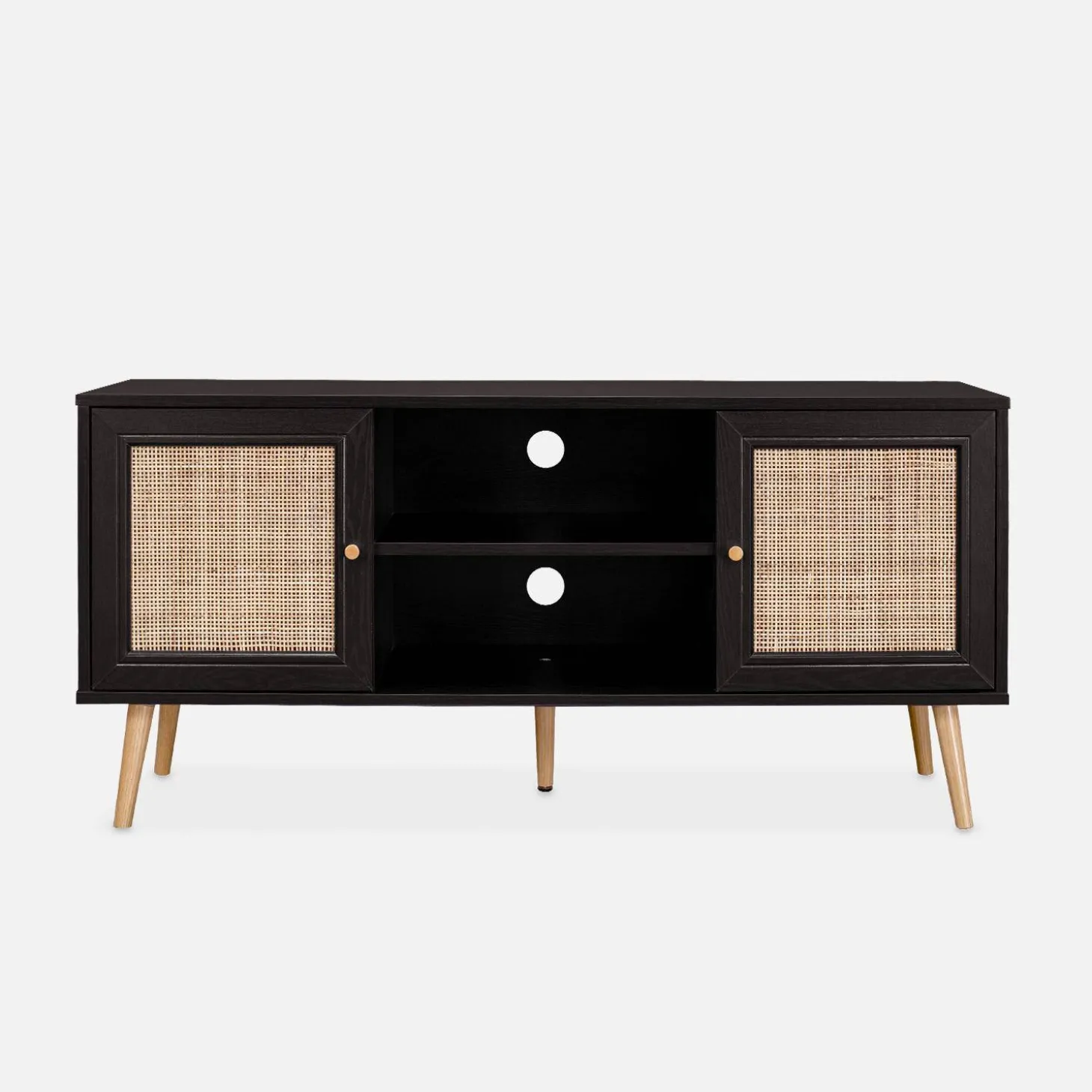 TV-Möbel mit Rattangeflecht 120 x 39 x 56,5 cm