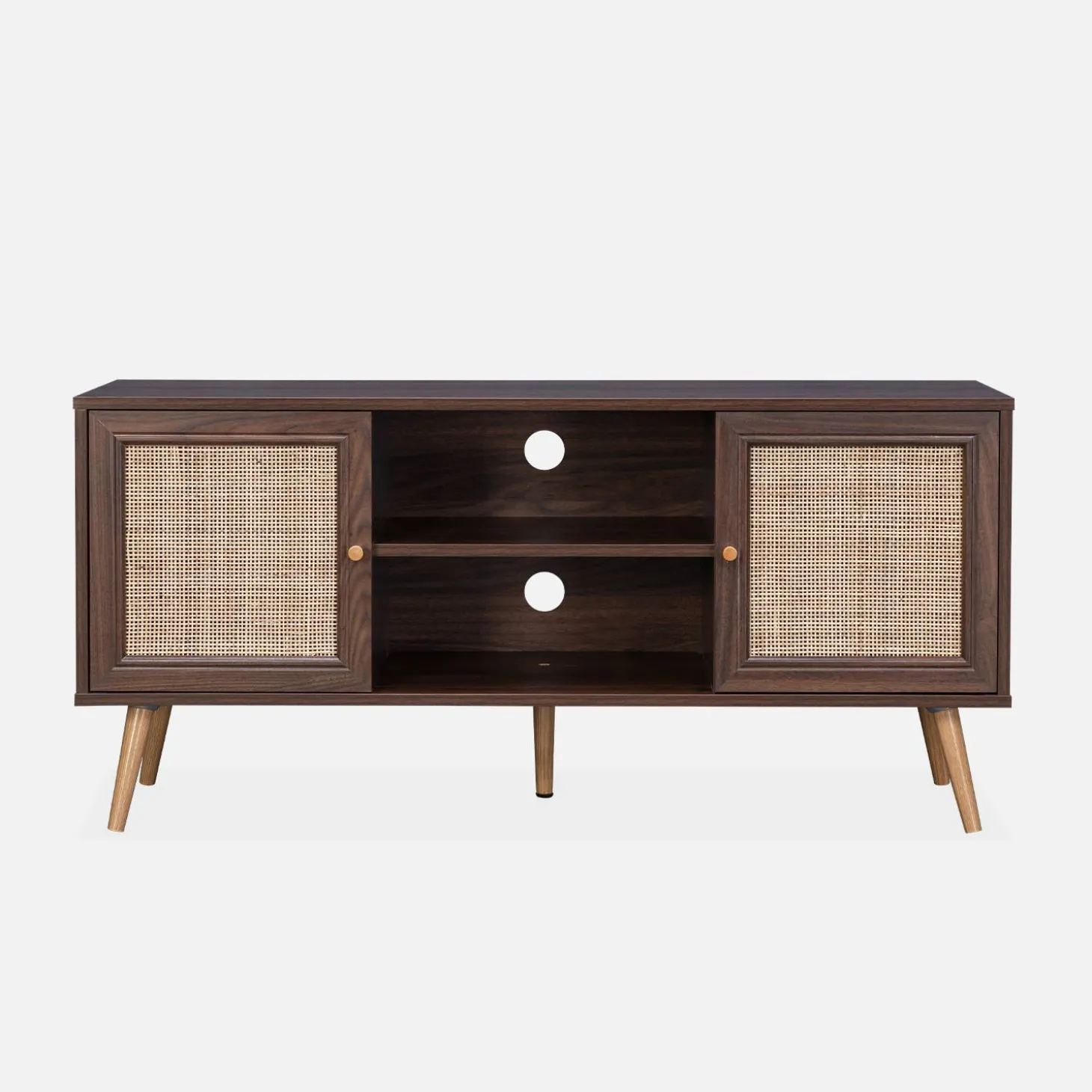 TV-Möbel mit Rattangeflecht 120 x 39 x 56,5 cm