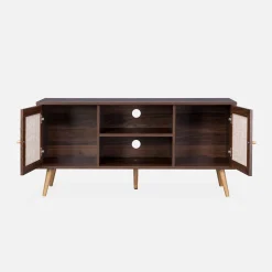 TV-Möbel mit Rattangeflecht 120 x 39 x 56,5 cm