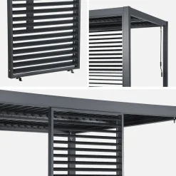 Verstellbare Lamellenwand 100cm für die Pergola Palace