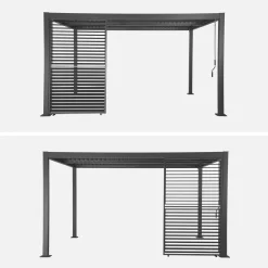 Verstellbare Lamellenwand 130cm für Pergola Palace