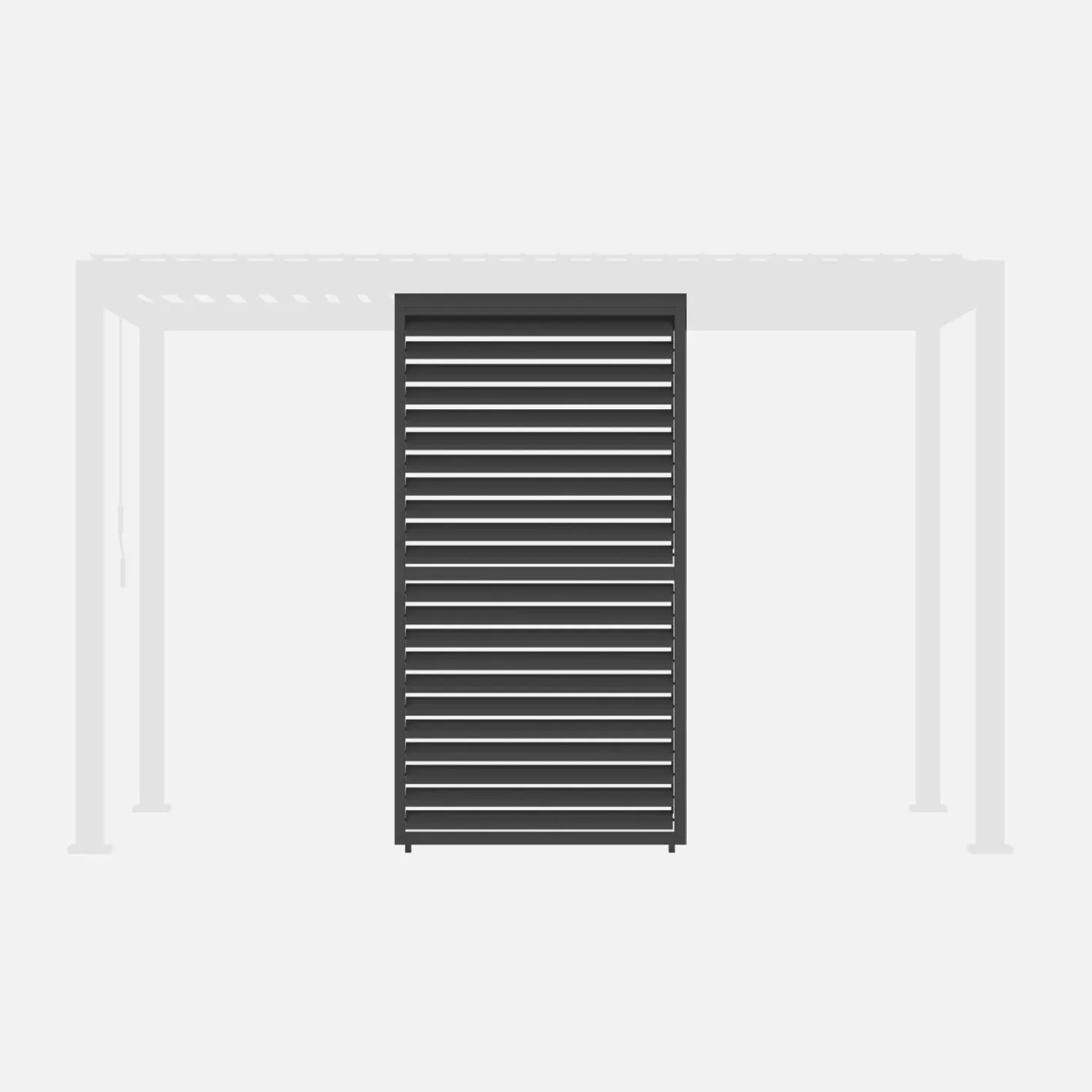 Verstellbare Lamellenwand 130cm für Pergola Triomphe 3x4m