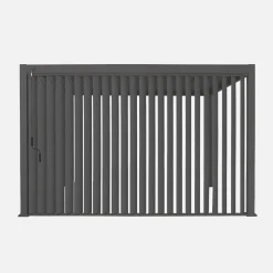 Verstellbare senkrechte Lamellenwand 4m für Pergola Triomphe 3x4m