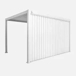 Verstellbare senkrechte Lamellenwand 4m für Pergola Triomphe 3x4m