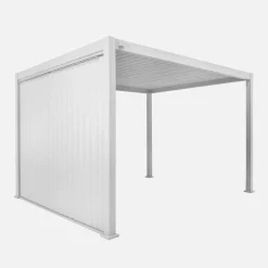 Verstellbare senkrechte Lamellenwand 3m für Pergola Triomphe 3x3m V2 3x4m 3x6m