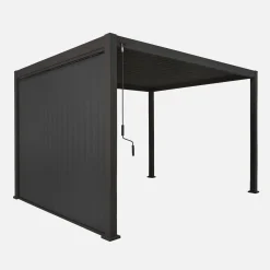 Verstellbare senkrechte Lamellenwand 3m für Pergola Triomphe 3x3m V2 3x4m 3x6m