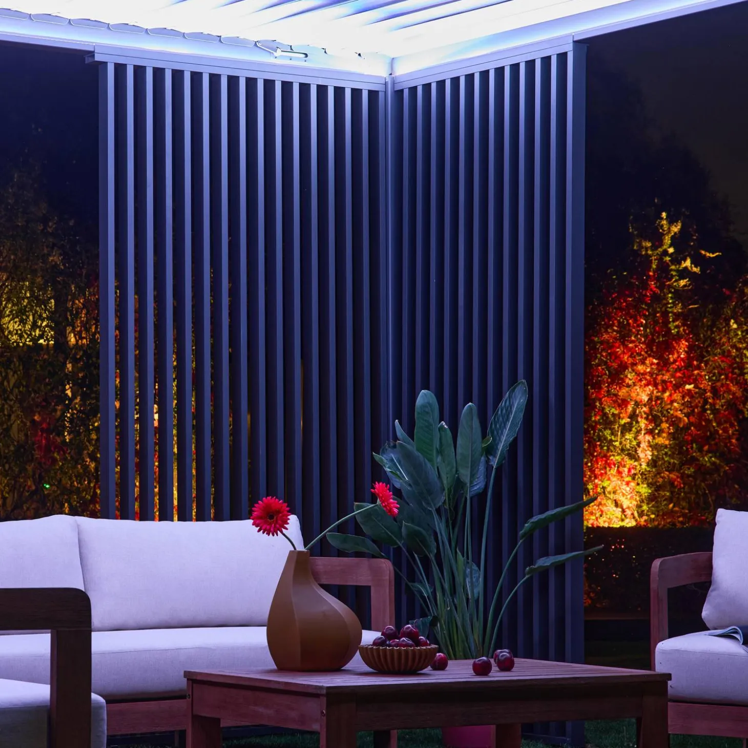 Vertikale Lamellenwand 130cm für Pergola Triomphe