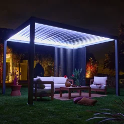Vertikale Lamellenwand 130cm für Pergola Triomphe