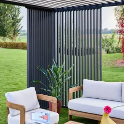 Vertikale Lamellenwand 130cm für Pergola Triomphe