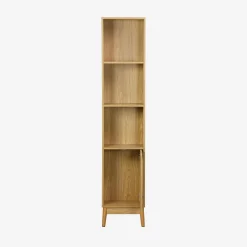 Vintage-Badezimmerschrank schmal mit Holzoptik