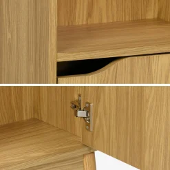 Vintage-Badezimmerschrank schmal mit Holzoptik