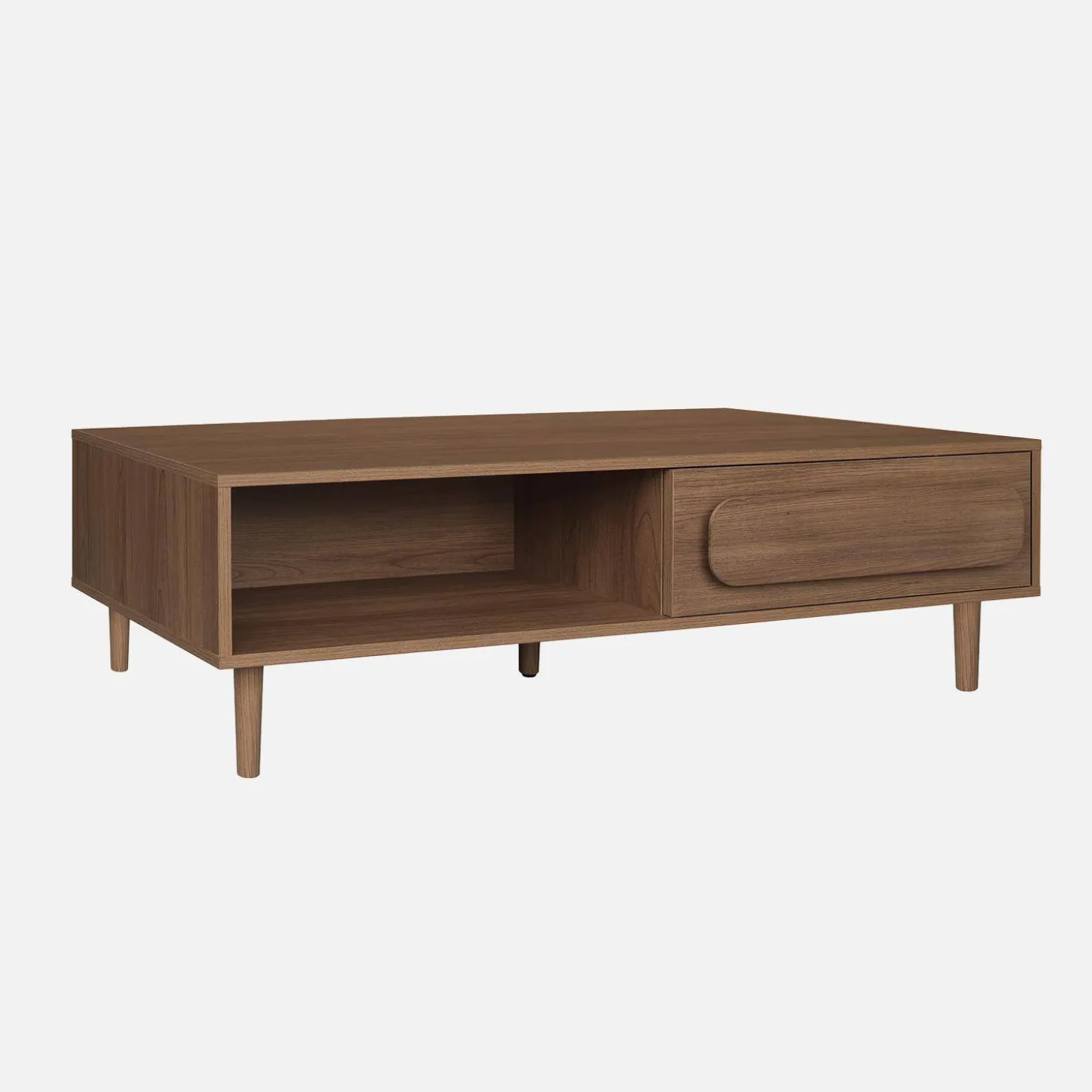 Vintage-Couchtisch in Holzoptik mit 1 Schublade