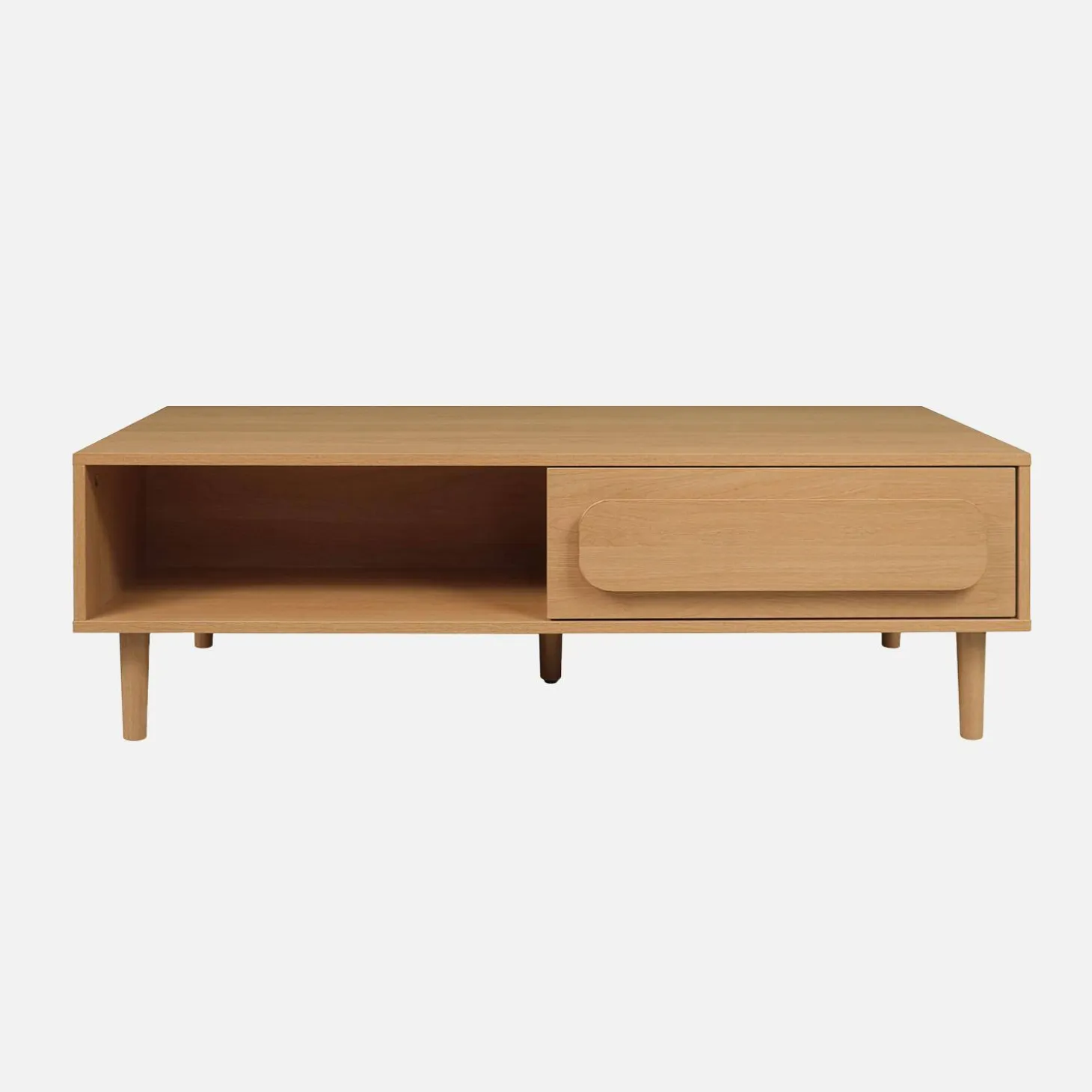 Vintage-Couchtisch in Holzoptik mit 1 Schublade