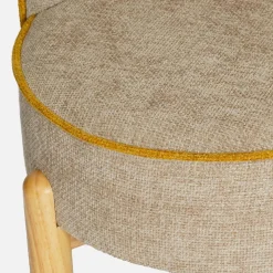 Vintage Kindersessel Heveaholz und Chenille-Bezug