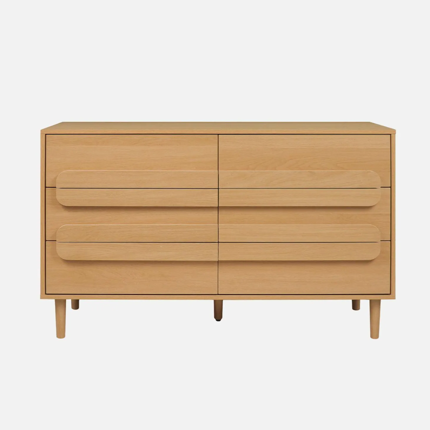 Vintage-Kommode im Holzlook mit 6 Schubladen
