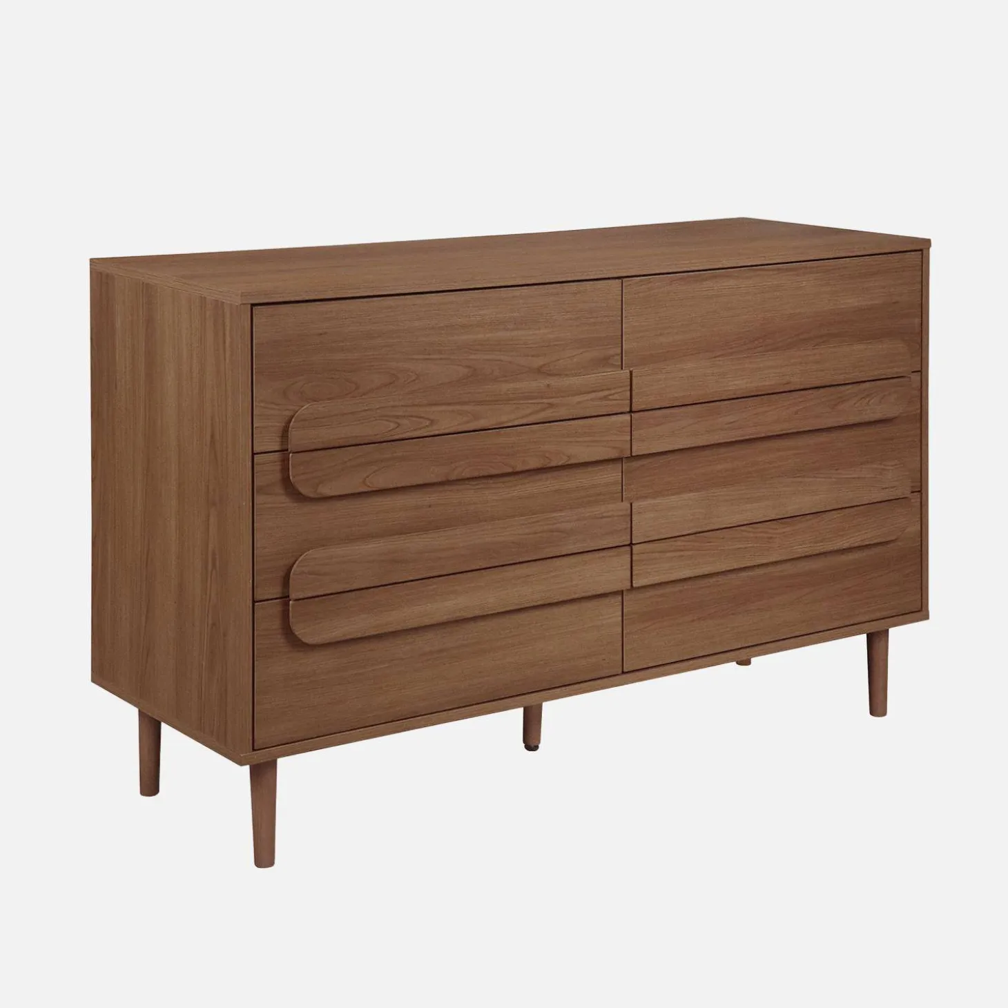 Vintage-Kommode im Holzlook mit 6 Schubladen