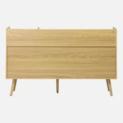 Vintage-Möbel XL für Schallplatten mit Holzdekor 130 cm