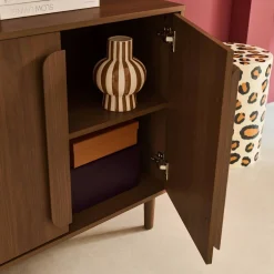 Vintage-Sideboard im Holzlook mit 4 Türen, 160 cm