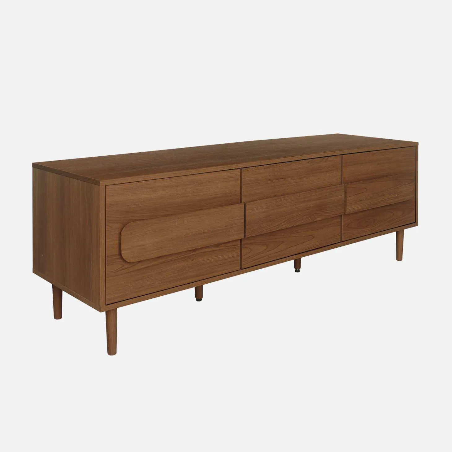 Vintage TV-Möbel in Holzoptik mit 3 Türen, 150 cm