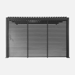 Wand Pergola mit Lamellendach Triomphe 3x4m + 3 Lamellenwände 130 cm