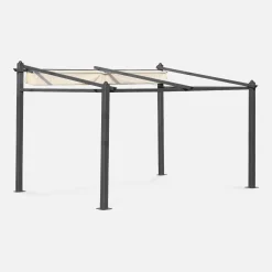 WANDPERGOLA 3X4M mit Schiebeleinwand