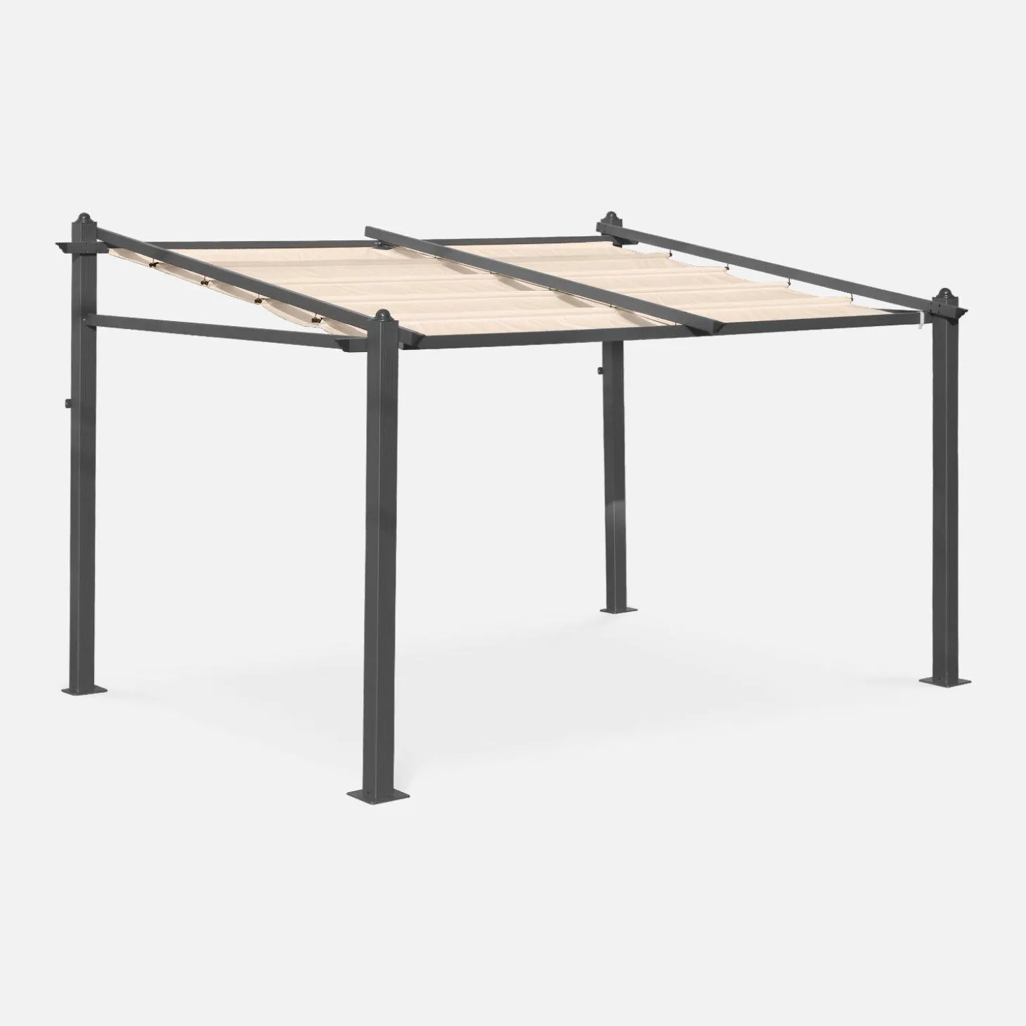 WANDPERGOLA 3X4M mit Schiebeleinwand