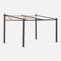 WANDPERGOLA 3X4M mit Schiebeleinwand
