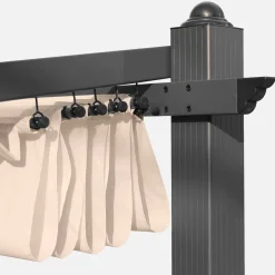 WANDPERGOLA 3X4M mit Schiebeleinwand