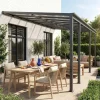 Wardpergola Carport aus Aluminium 3x6 m mit Regenrinne