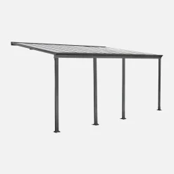 Wardpergola Carport aus Aluminium 3x6 m mit Regenrinne