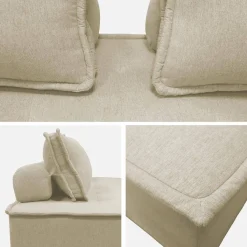 Zweisitzige Sessel für Modulsofa gepolsterter Stoff